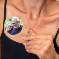 Thumbnail for Whale Photo Necklace showcasing a cherished photo with elegant whale design by Brother & Sisters.