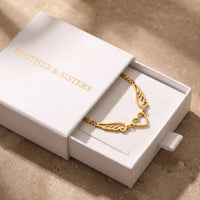 Thumbnail for The gold necklace in the Brother & Sisters gift box | SKU: 42004-gold