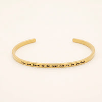 Thumbnail for Bracciale con frase — foto prodotto su sfondo bianco, oro | SKU: 9864184-gold