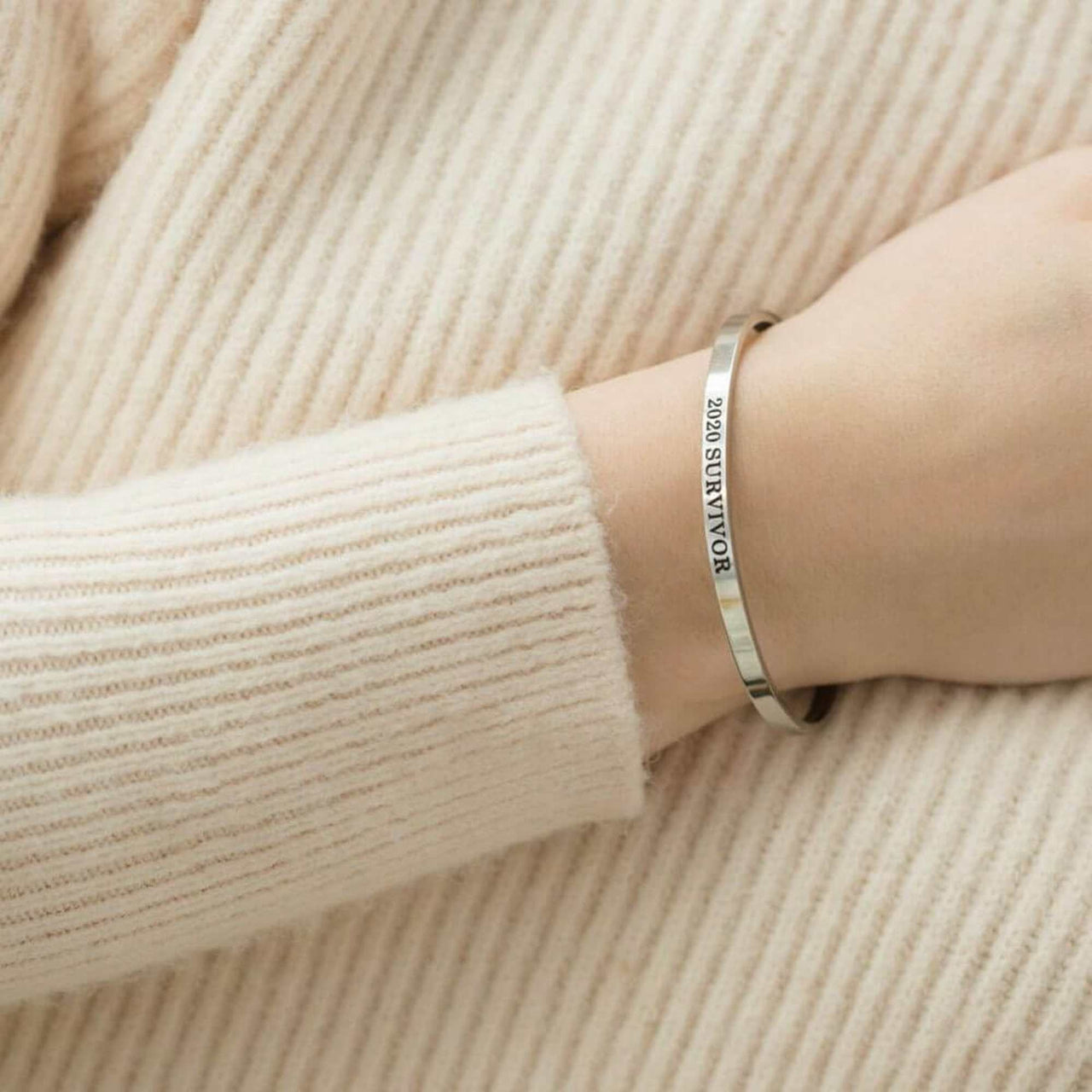 2020 Survivor Bracelet - Quote Bracelet - Mantra Bracelet - Women's Bangle Brother & Sisters