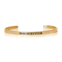 Thumbnail for 2020 Survivor Bracelet - Quote Bracelet - Mantra Bracelet - Women's Bangle 18k Gold Brother & Sisters