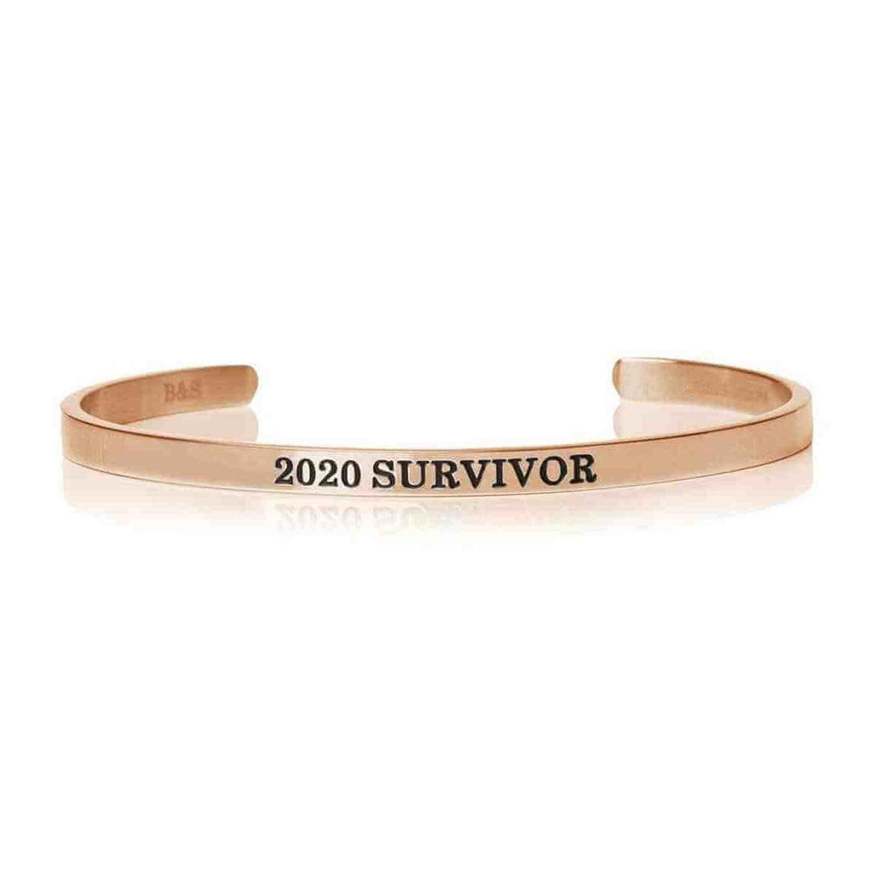 2020 Survivor Bracelet - Quote Bracelet - Mantra Bracelet - Women's Bangle 18k Rose Gold Brother & Sisters