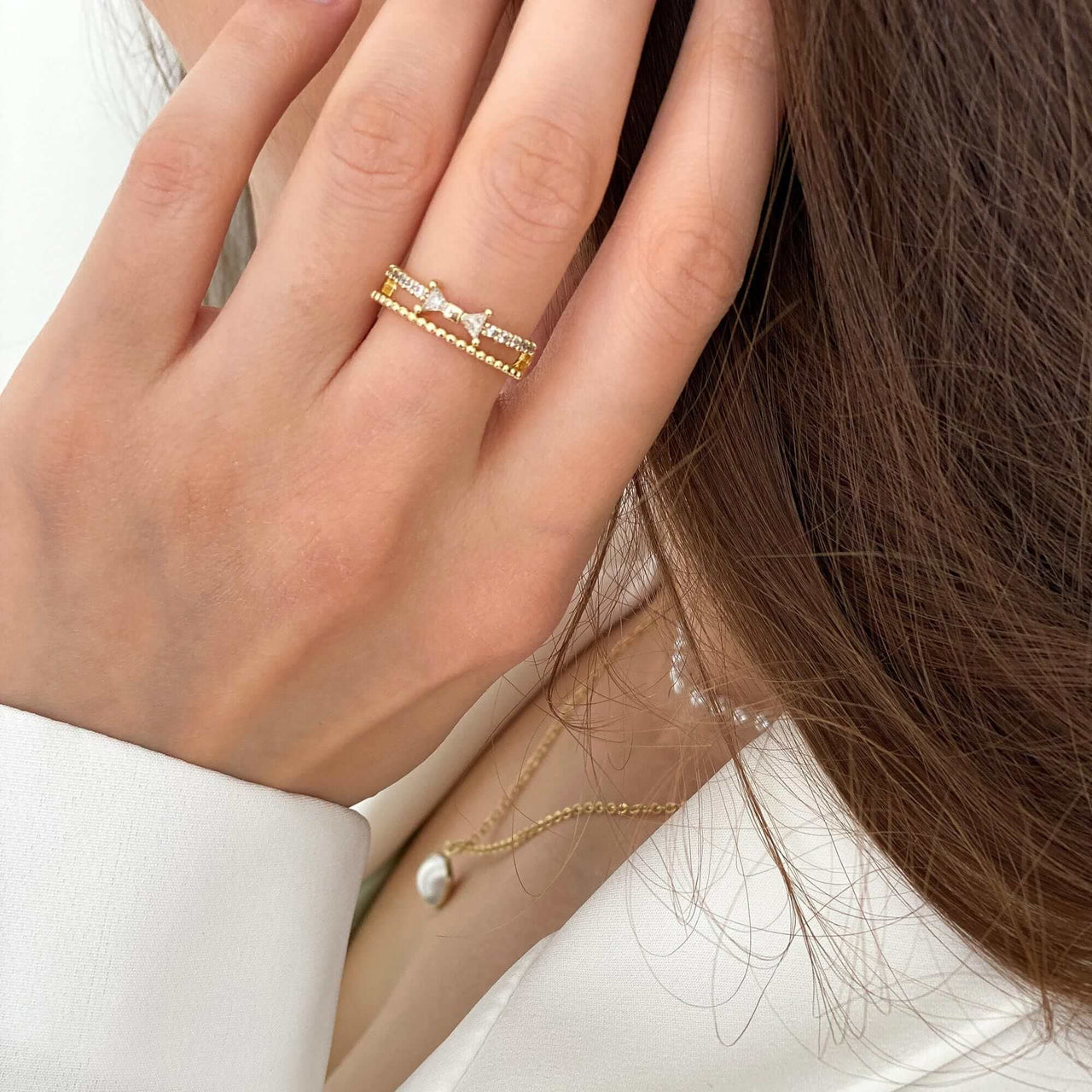 Gold Ring for Women - Stainless Steel Ring - Woman Ring - The Butterfly Ring Ring Brother & Sisters