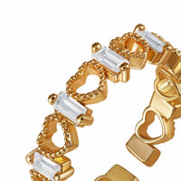 Thumbnail for Gold Ring for Women - Stainless Steel Ring - Woman Ring - The Hearts Ring Ring Brother & Sisters