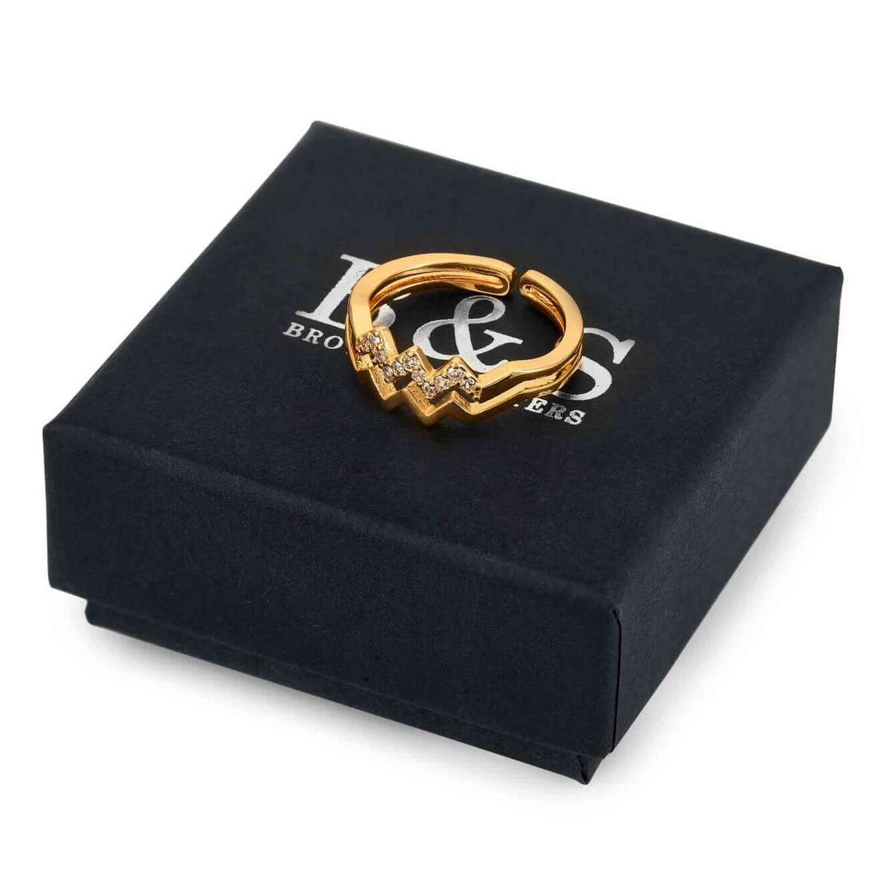Gold Ring for Women - Stainless Steel Ring - Woman Ring - The Zigzag Ring Brother & Sisters