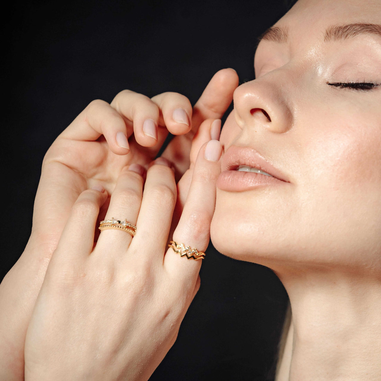 Gold Ring for Women - Stainless Steel Ring - Woman Ring - The Zigzag Ring Brother & Sisters