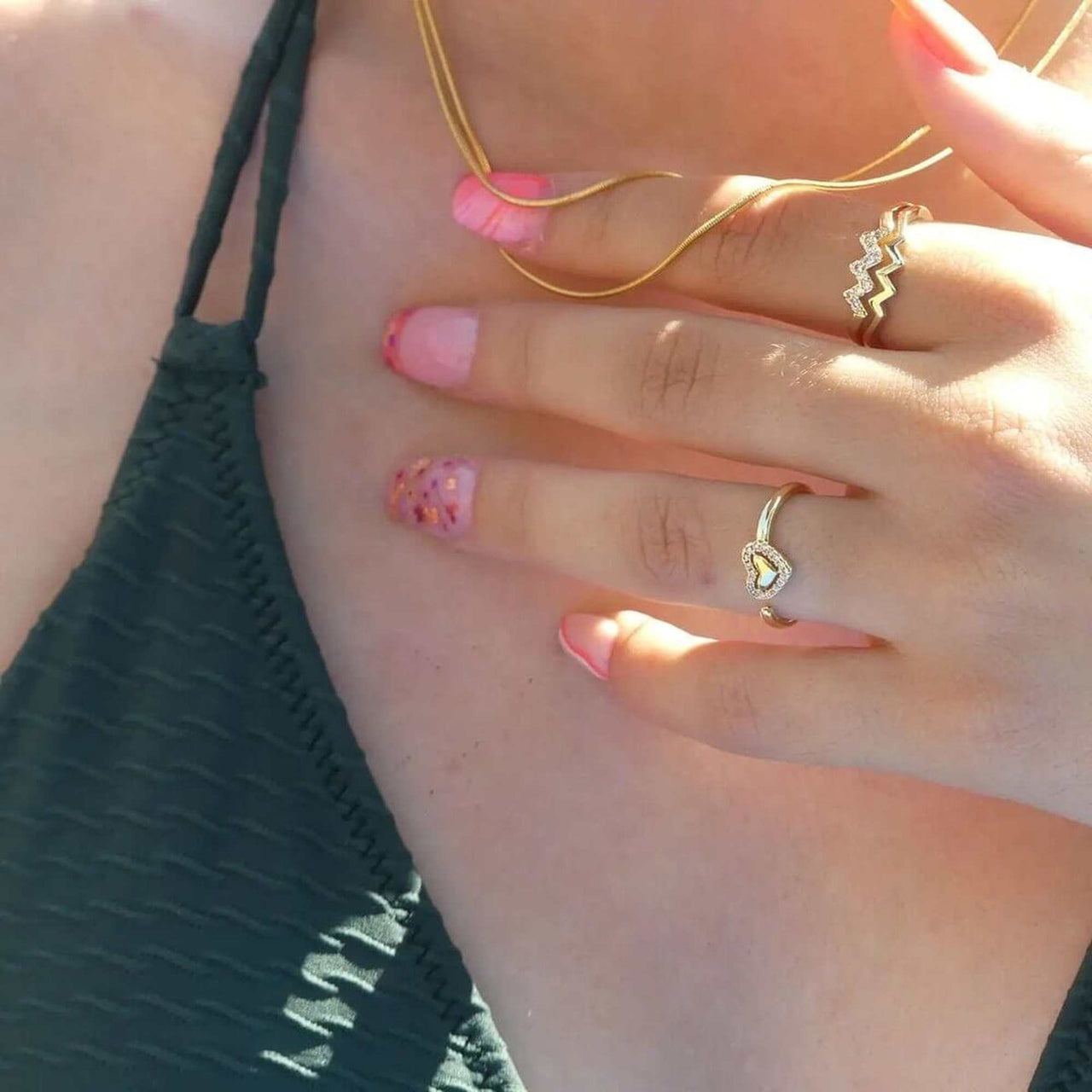 Gold Ring for Women - Stainless Steel Ring - Woman Ring - The Zigzag Ring Brother & Sisters