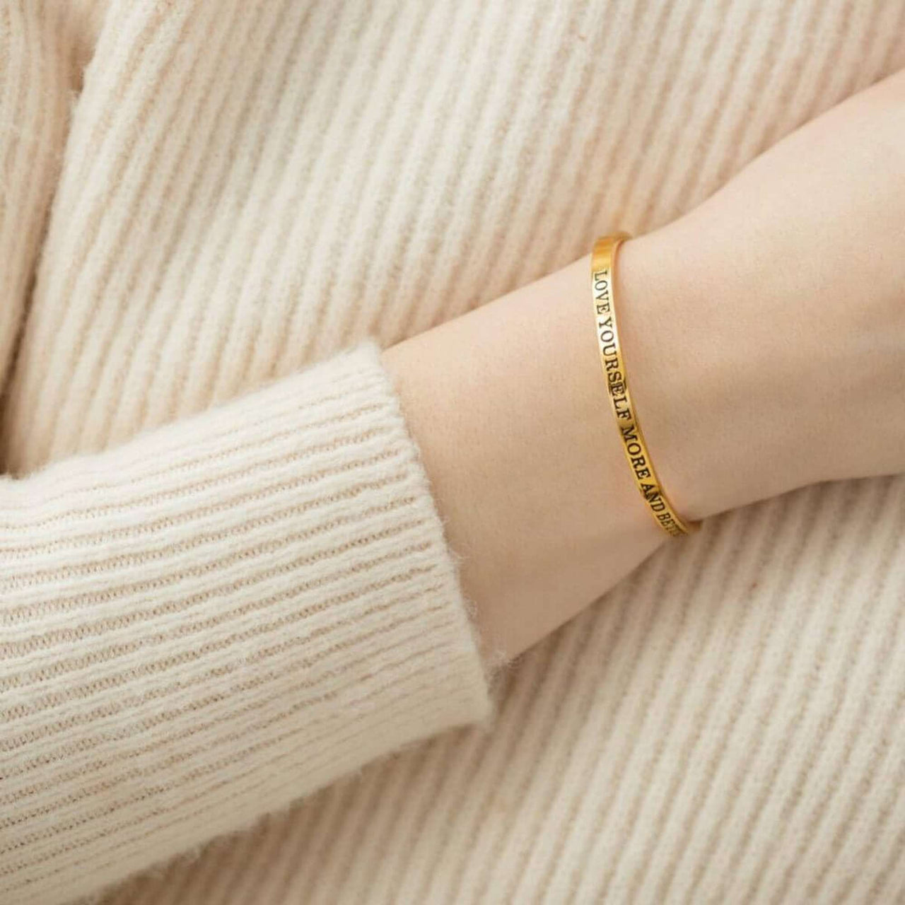 Love Yourself More And Better - Quote Bracelet - Mantra Bracelet Bracelet Brother & Sisters