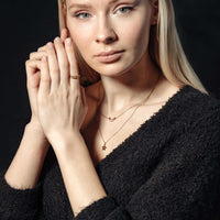 Thumbnail for Moon & Star Necklace - Ladies Gold Necklace - Woman Necklace - Gold Chain Necklace 18k Gold Brother & Sisters