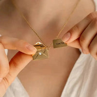 Thumbnail for Personalized Envelope Necklace - Personalized Necklace - Brother & Sisters Brother & Sisters