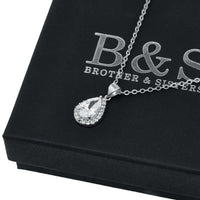Thumbnail for Silver Drop Necklace - Silver Necklace Women - Women’s Necklace Necklace Brother & Sisters