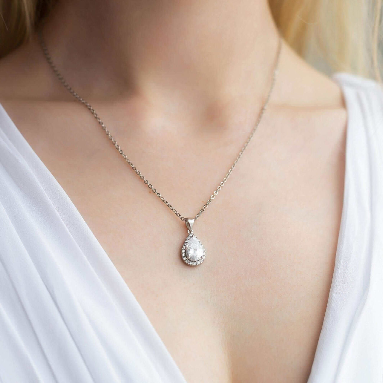 Silver Drop Necklace - Silver Necklace Women - Women’s Necklace Necklace Brother & Sisters