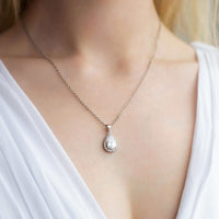 Thumbnail for Silver Drop Necklace - Silver Necklace Women - Women’s Necklace Necklace Brother & Sisters