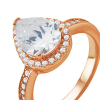 Thumbnail for Silver Drop Ring - Promise Ring - Rose Golf Ring - Engagement Ring for Women Ring Brother & Sisters