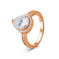 Thumbnail for Silver Drop Ring - Promise Ring - Rose Golf Ring - Engagement Ring for Women Ring EU: 48 / US: 4.5 Brother & Sisters