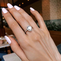 Thumbnail for Silver Drop Ring - Promise Ring - Silver Ring - Engagement Ring for Women Ring Brother & Sisters