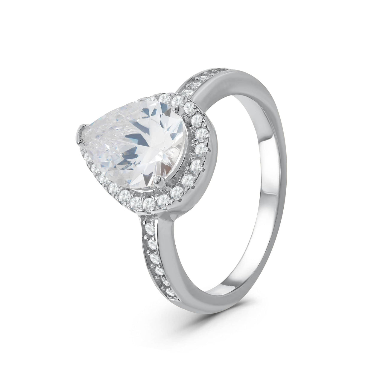 Silver Drop Ring - Promise Ring - Silver Ring - Engagement Ring for Women Ring EU: 48 / US: 4.5 Brother & Sisters