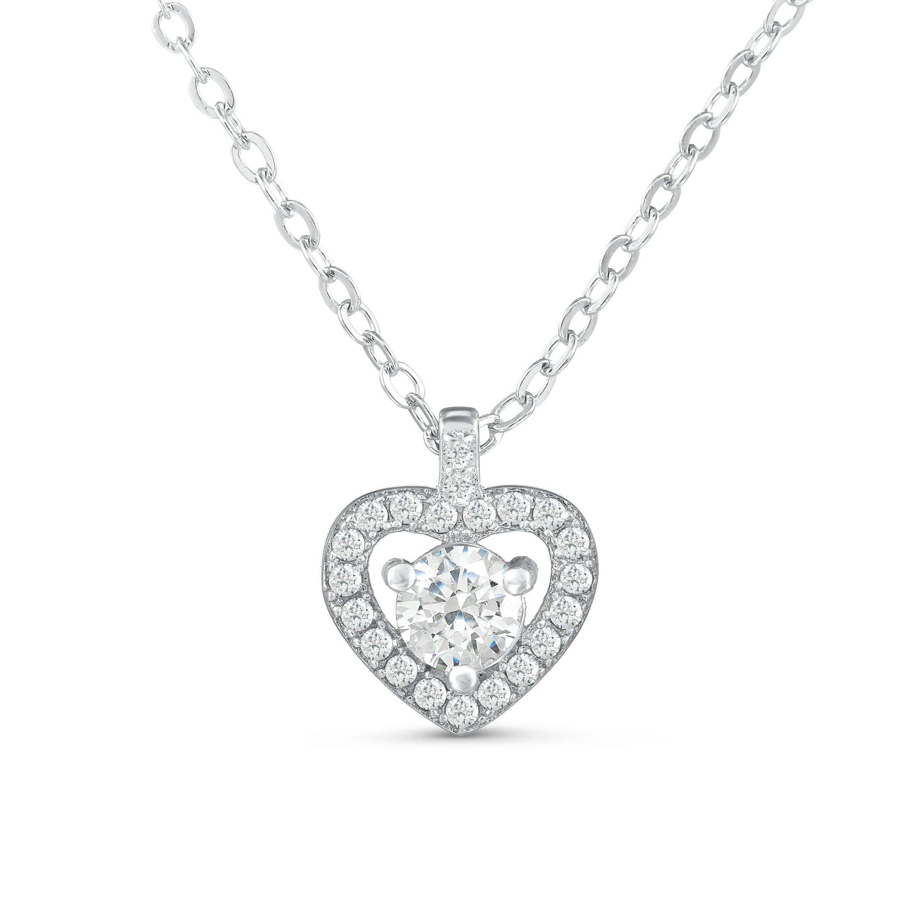 Silver Heart Necklace - Silver Necklace Women - Women’s Necklace Necklace Brother & Sisters