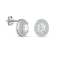 Thumbnail for Silver Oval Earrings - Sterling Silver Earrings For Women - Silver Stud Earrings Earrings Brother & Sisters