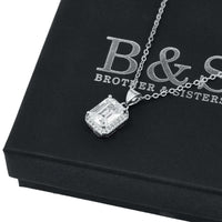 Thumbnail for Silver Rectangle Necklace - Silver Necklace Women - Women’s Necklace Necklace Brother & Sisters