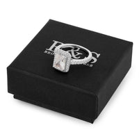 Thumbnail for Silver Rectangle Ring - Promise Ring - Silver Ring - Engagement Ring for Women Ring Brother & Sisters