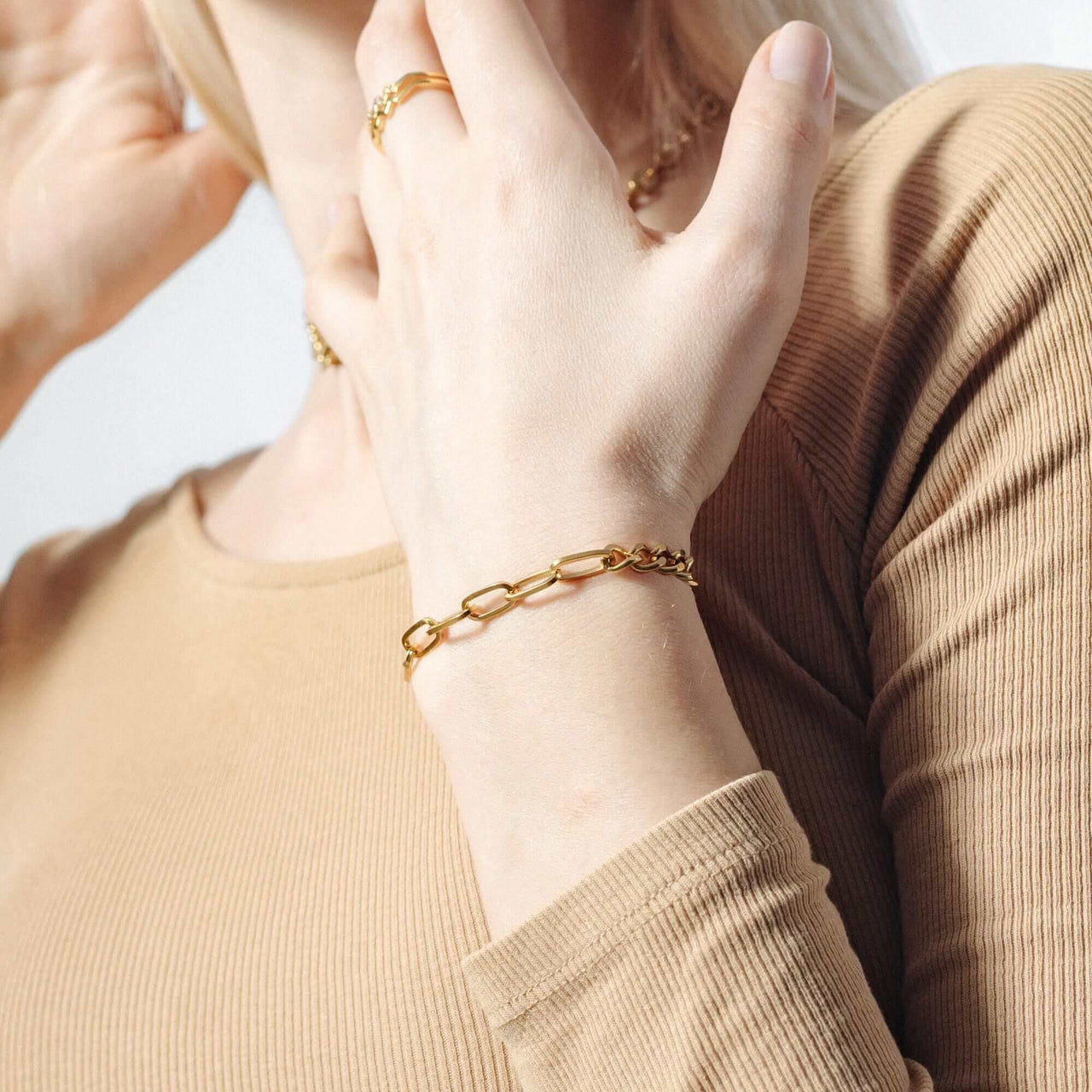 The Double Bracelet - Gold Bracelet For Women - Chain Bracelet Bracelet Brother & Sisters