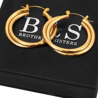 Thumbnail for The Joints - Gold Earrings - Gold Hoop Earrings - Gold Hoops - Women's Earrings Earrings Brother & Sisters