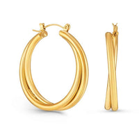 Thumbnail for The Joints - Gold Earrings - Gold Hoop Earrings - Gold Hoops - Women's Earrings Earrings Brother & Sisters