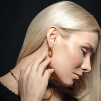 Thumbnail for The Mates - Gold Earrings - Gold Hoop Earrings - Gold Hoops - Women's Earrings Earrings Brother & Sisters