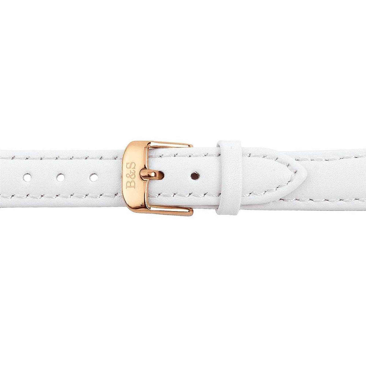 White Leather Strap & Rose Gold Buckle watch straps Brother & Sisters